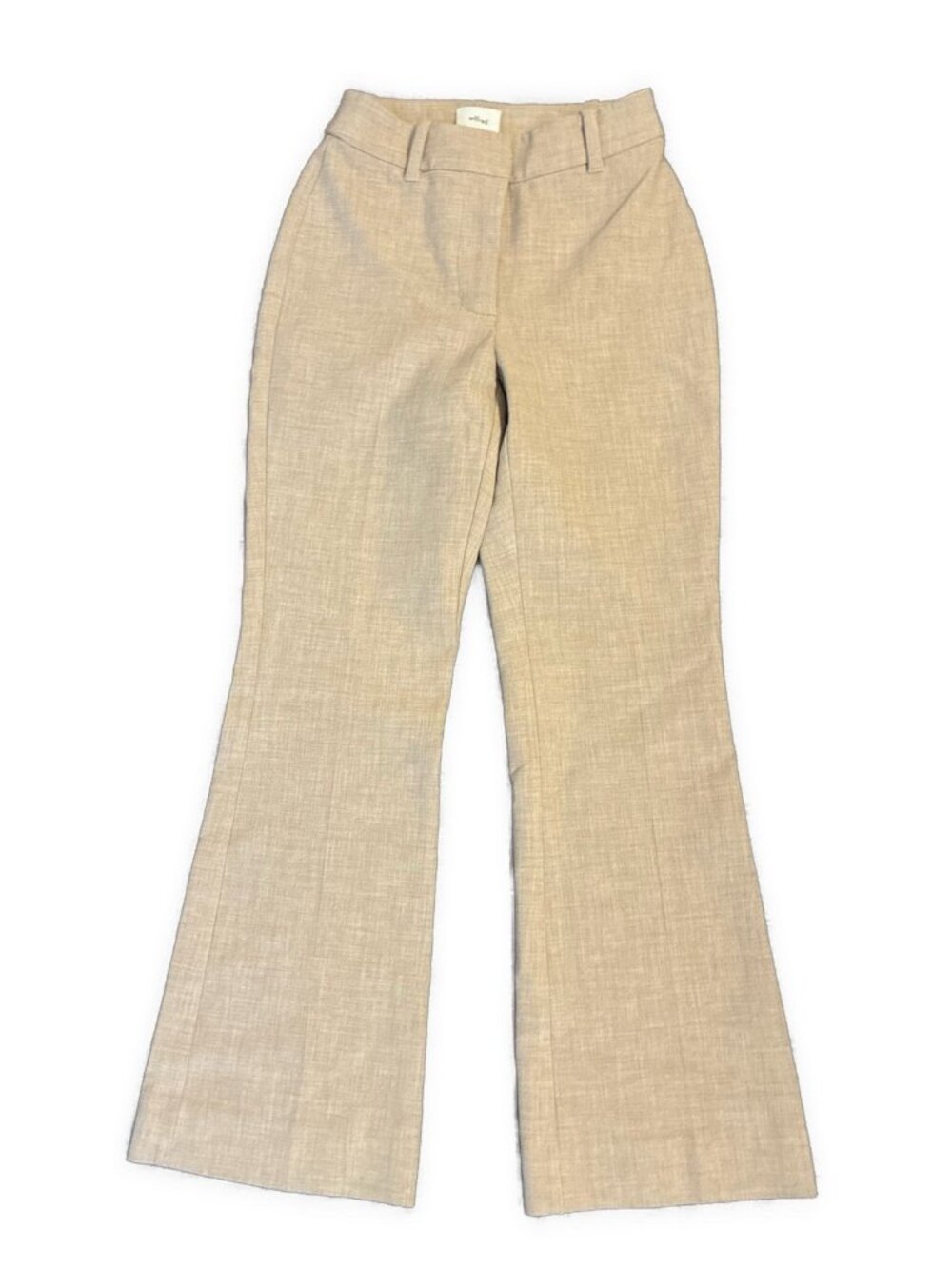 Wilfred Aritzia Solid Beige High Rise Wide Leg Trouser Pants Size 00 Xxs